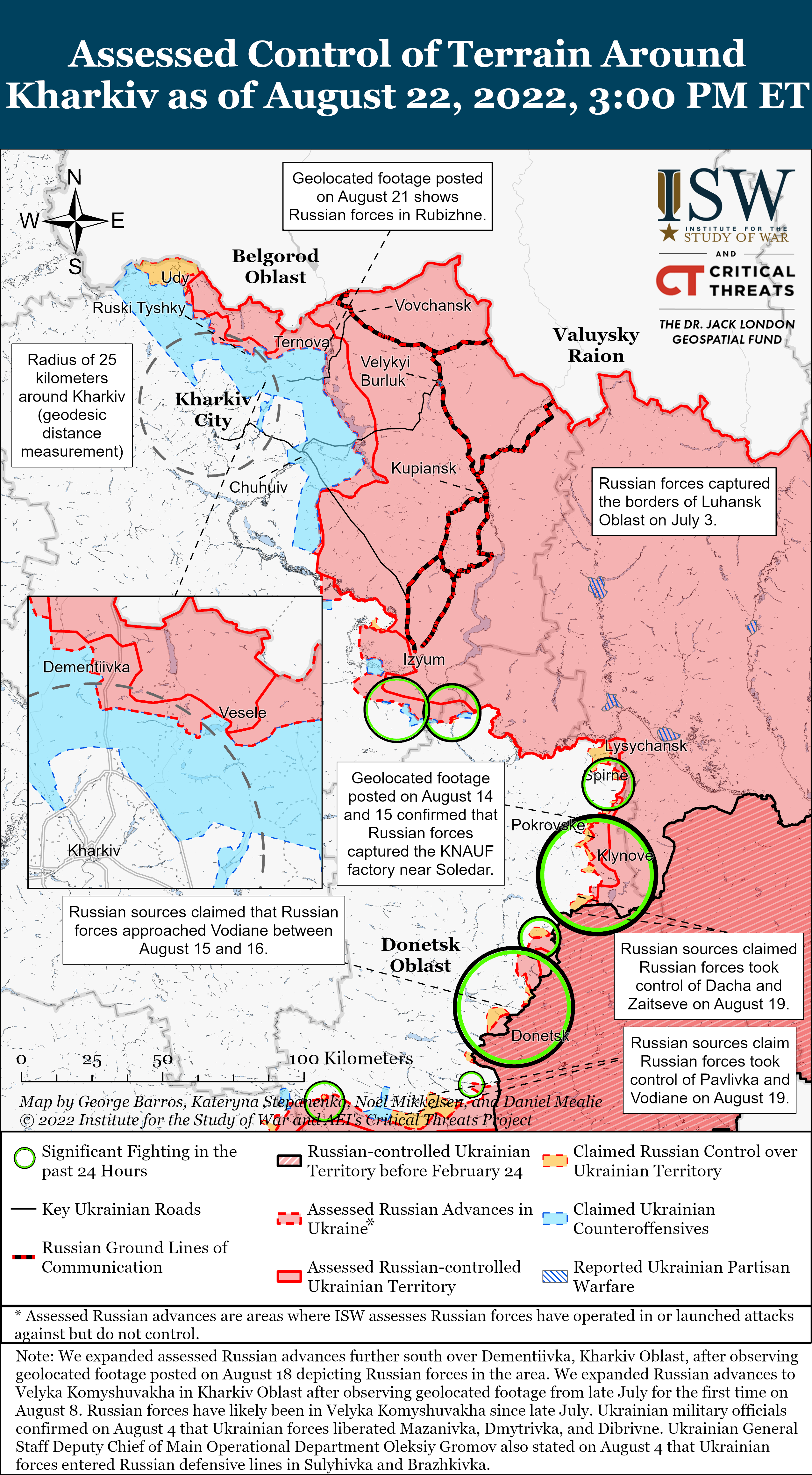 Wie ist der aktuelle Stand (22.08.22) der russischen Truppen in der Ukraine?